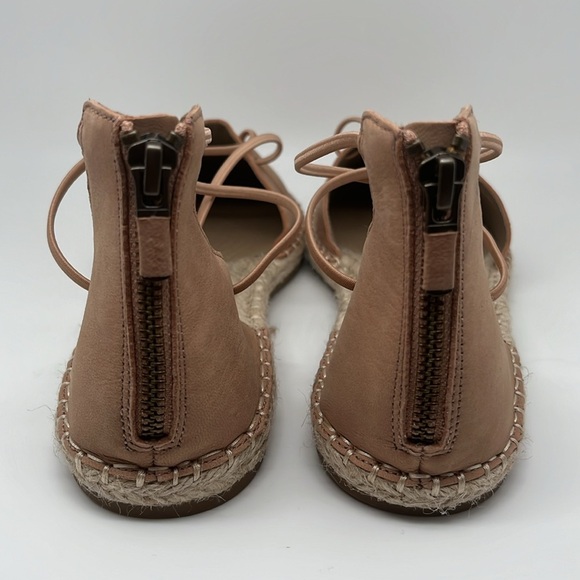 Eileen‎ Fisher Espadrille Leather Lace up Braided Flat Sandal Tan Shoes Size 9 - Picture 7 of 11